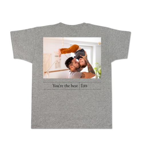 T-shirt mannen grijs Achterkant