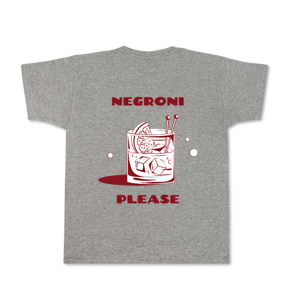 T-Shirt Grau Rückseite