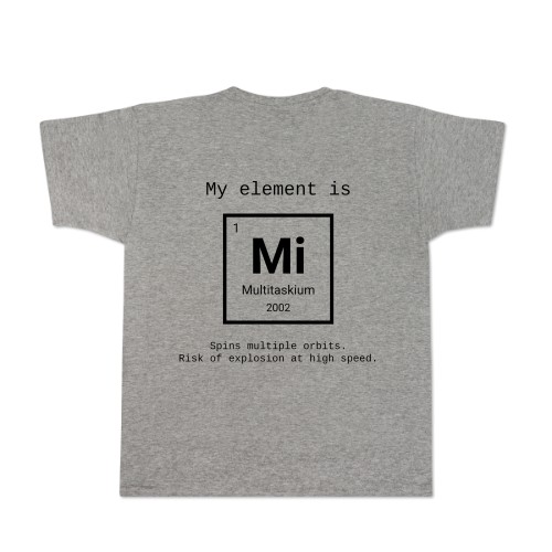 T-shirt Men Grey Back