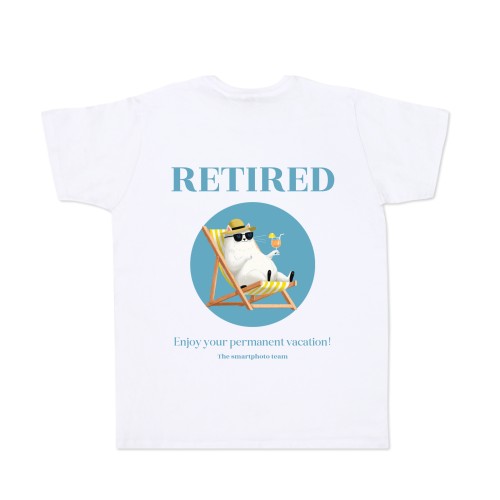 T-shirt Men White Back T-shirt Men White Back