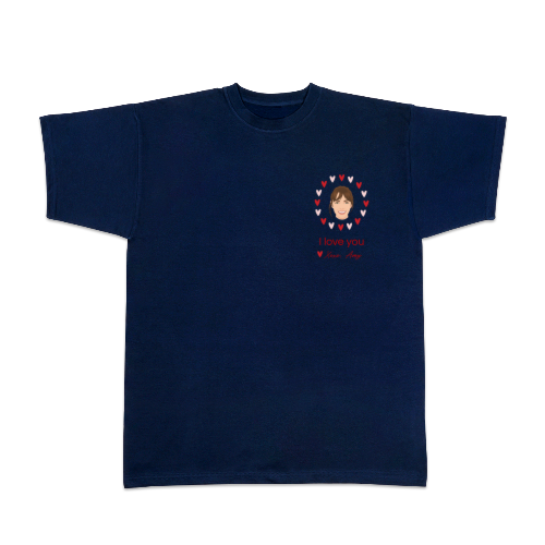 T-shirt bleu foncé