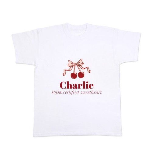 Vintage Cherry Love Text - Only