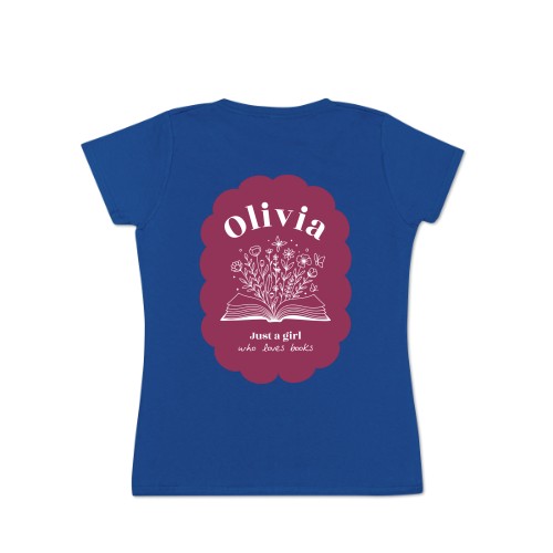 T-shirt femme bleu ciel Arrière T-shirt femme bleu ciel Arrière