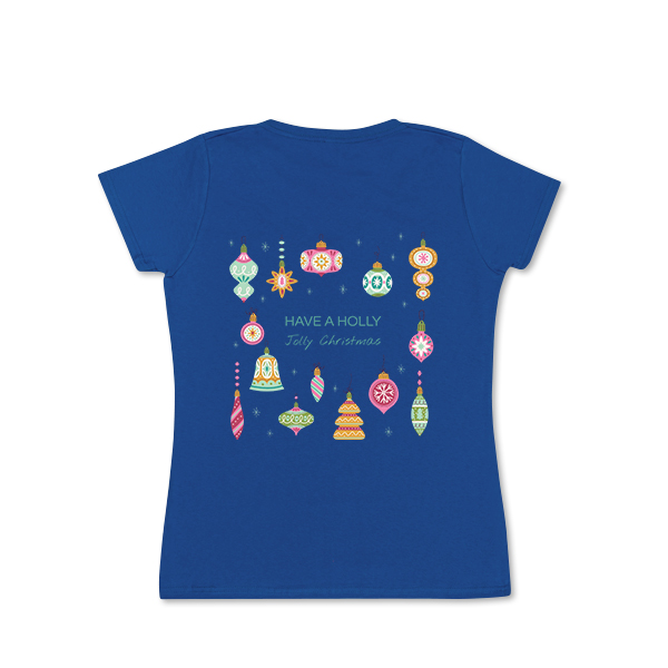 T-shirt femme bleu ciel Arrière