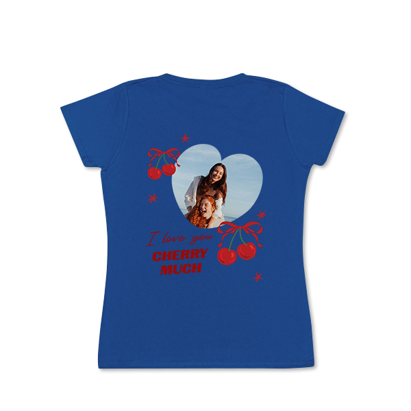 T-shirt femme bleu ciel Arrière