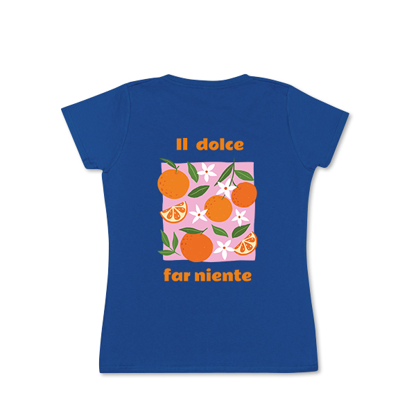 T-shirt dame lyseblå Bagside