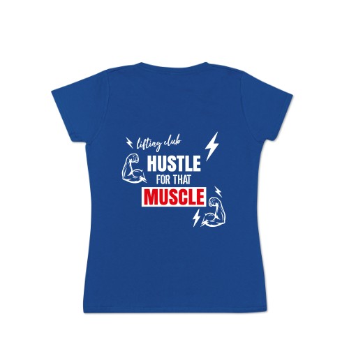 Naisten T-paita atollinsininen Takasivu