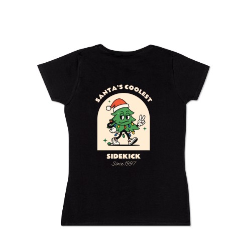 Frauen T-Shirt Schwarz Rückseite