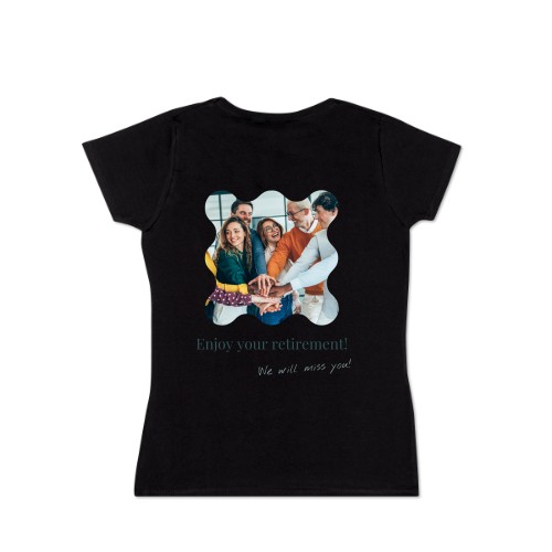 Frauen T-Shirt Schwarz Rückseite