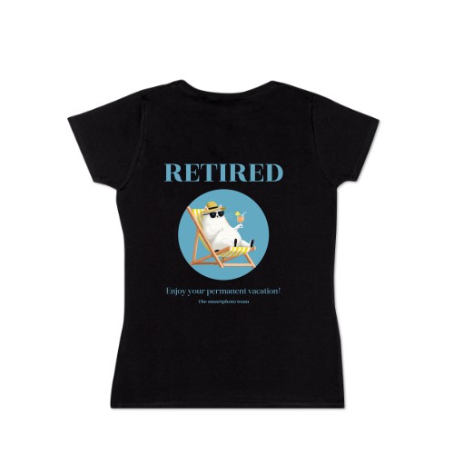 T-shirt dame sort Bagside T-shirt dame sort Bagside