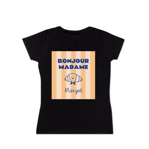 T-shirt femme noir Arrière