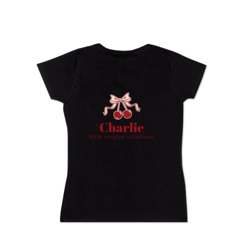 Vintage Cherry Love Text - Only