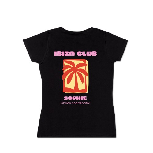 T-shirt dame sort Bagside T-shirt dame sort Bagside