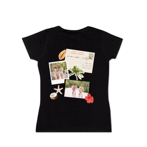 T-shirt dame sort Bagside