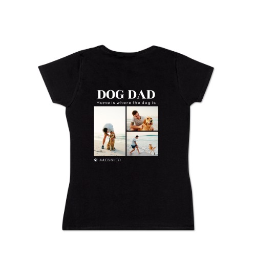 Frauen T-Shirt Schwarz Rückseite