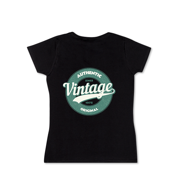 T-shirt femme noir Arrière