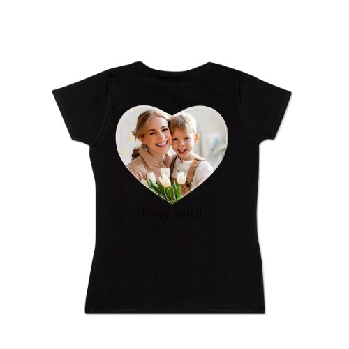 T-shirt femme noir Arrière