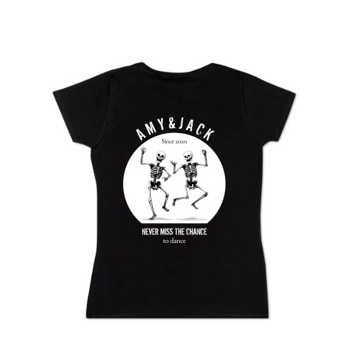 Naisten T-paita musta Takasivu