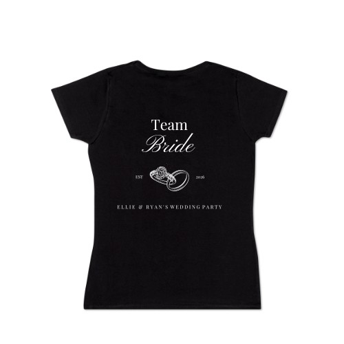 T-shirt vrouwen zwart Achterkant T-shirt vrouwen zwart Achterkant