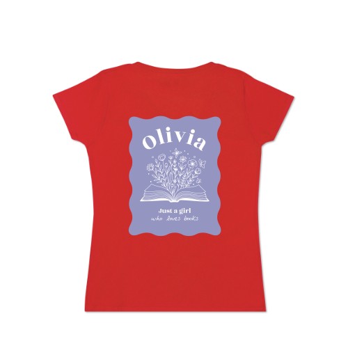 T-shirt femme rouge Arrière T-shirt femme rouge Arrière