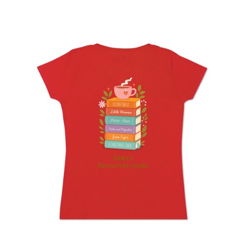 T-shirt femme rouge Arrière T-shirt femme rouge Arrière