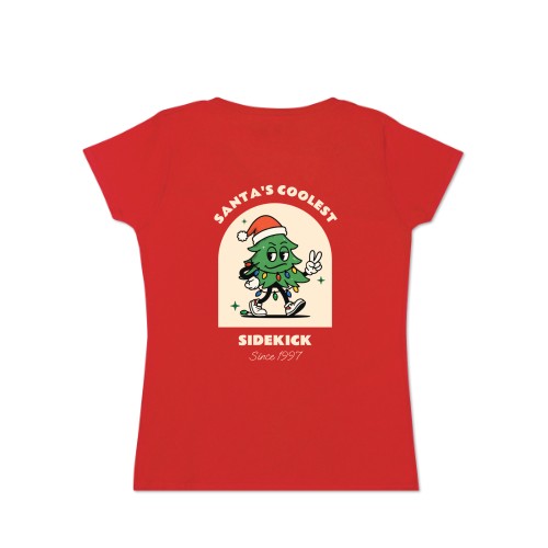 Frauen T-Shirt Rot Rückseite