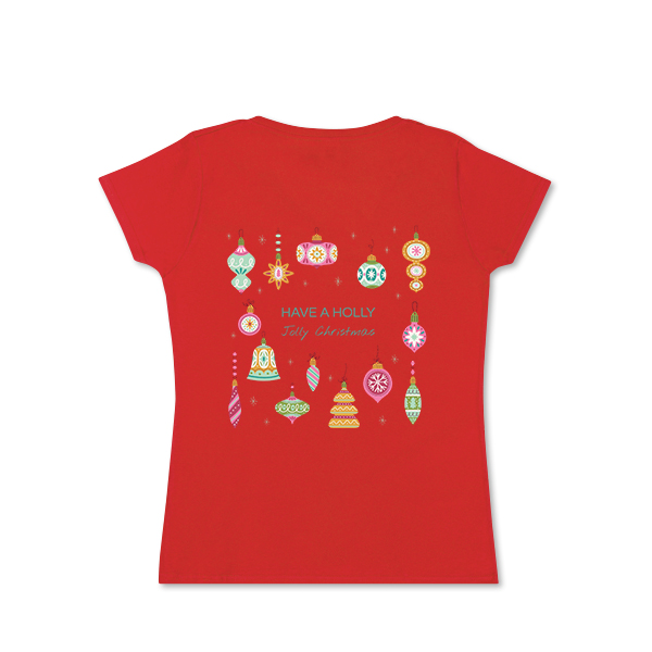 T-shirt femme rouge Arrière
