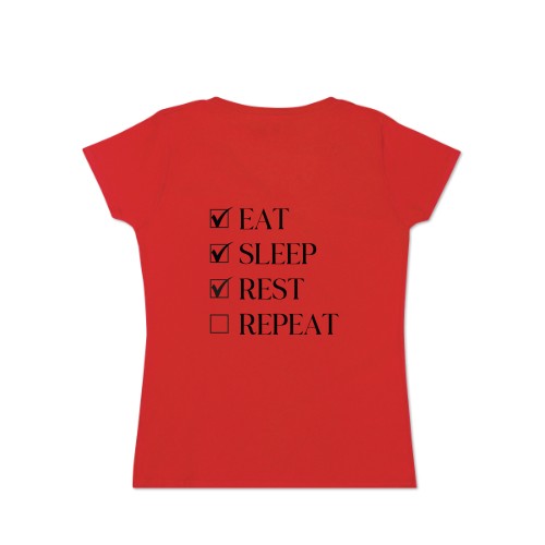 T-shirt femme rouge Arrière