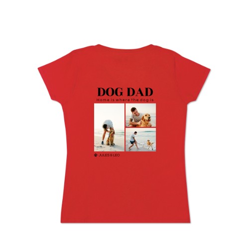 Frauen T-Shirt Rot Rückseite