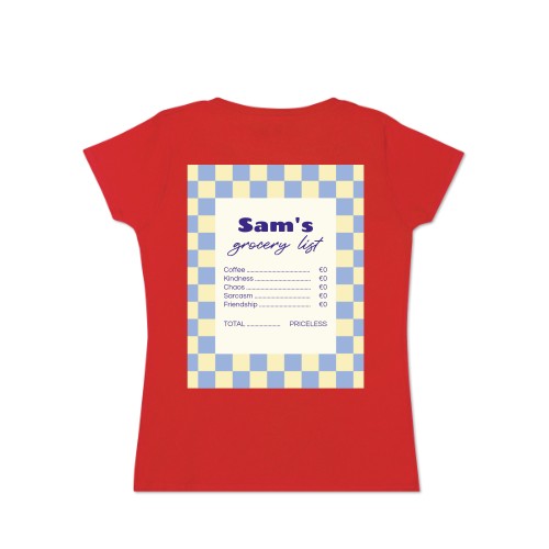 T-shirt Women Red Back