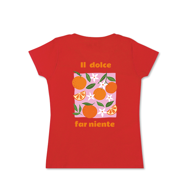 T-shirt Women Red Back