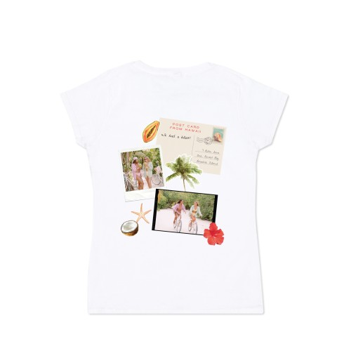 T-shirt dame hvid Bagside