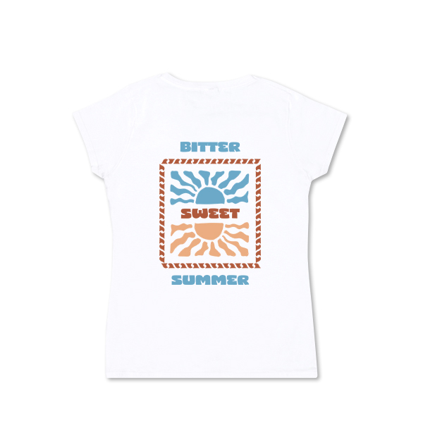 Frauen T-Shirt Weiss Rückseite