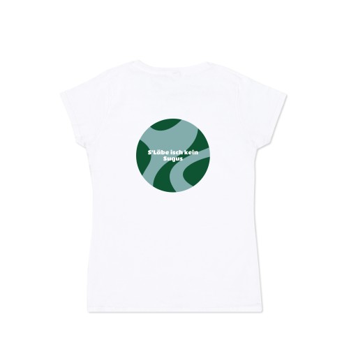 Frauen T-Shirt Weiss Rückseite Frauen T-Shirt Weiss Rückseite