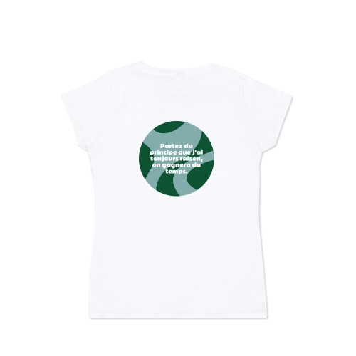 T-shirt femme blanc Arrière T-shirt femme blanc Arrière