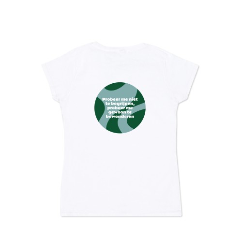 T-shirt vrouwen wit Achterkant T-shirt vrouwen wit Achterkant