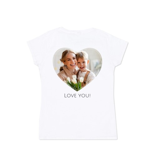 T-shirt femme blanc Arrière