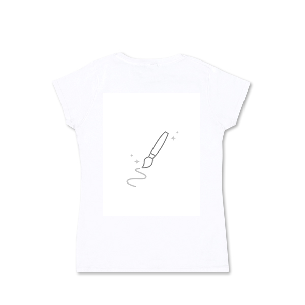 T-shirt dame hvid Bagside T-shirt dame hvid Bagside