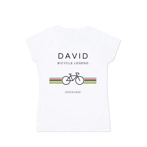 T-shirt femme blanc Arrière