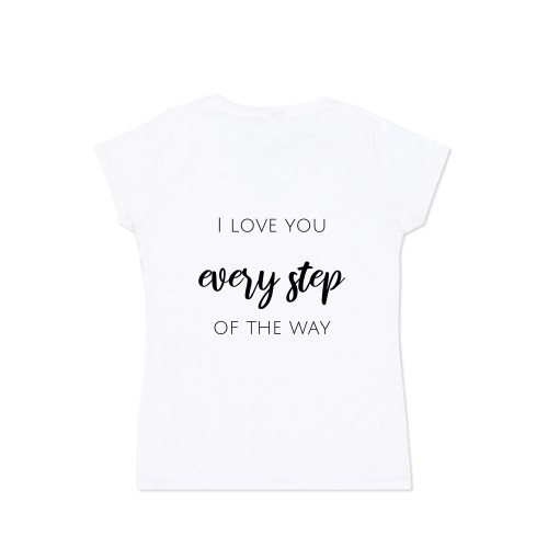 T-skjorte dame hvit Bakside 