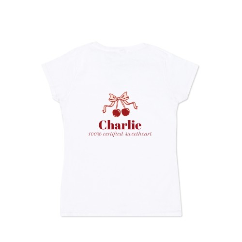 Vintage Cherry Love Text - Only