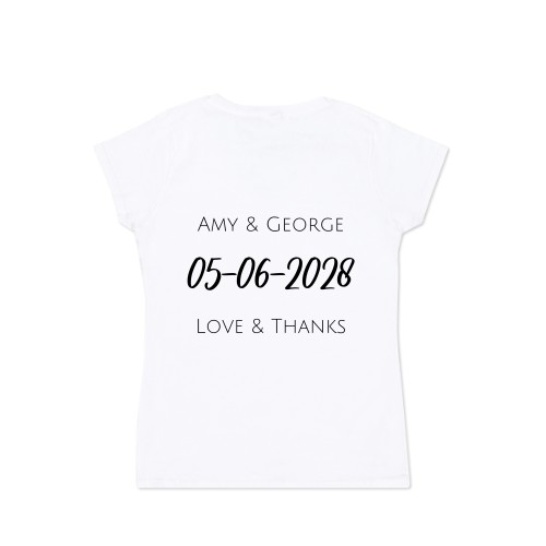 Frauen T-Shirt Weiss Rückseite