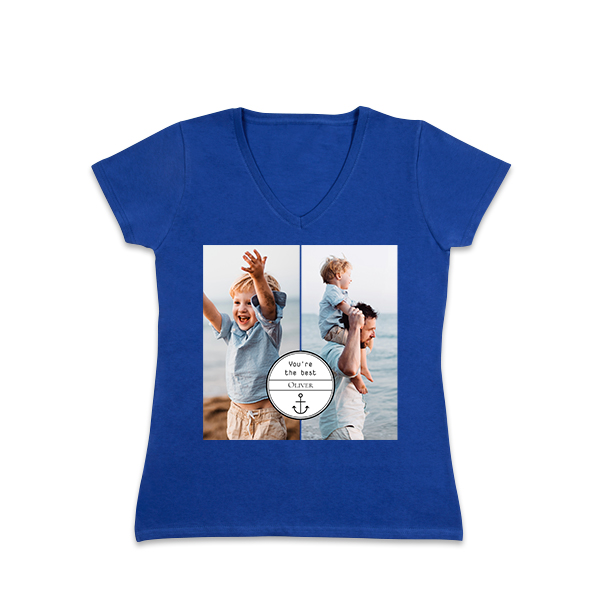 Frauen T-Shirt Korallenblau