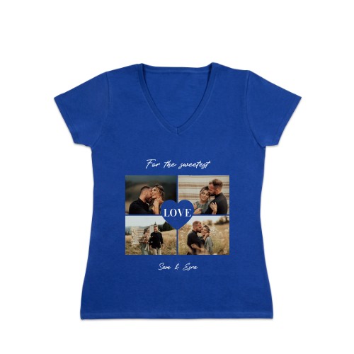 Frauen T-Shirt Korallenblau Frauen T-Shirt Korallenblau