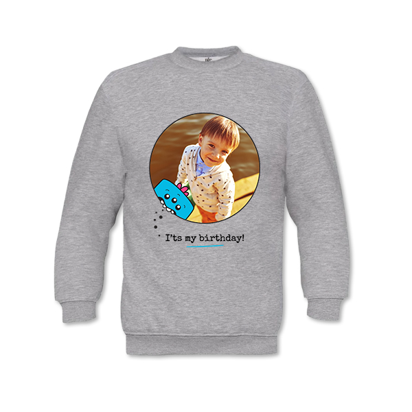 Kinder Sweatshirt Grau gesprenkelt