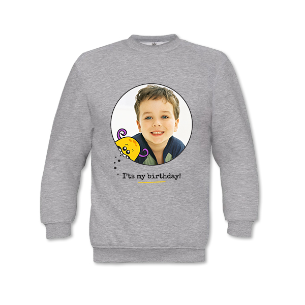 Kinder Sweatshirt Grau gesprenkelt