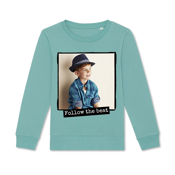 Sweat-shirt Enfant Bleu-vert