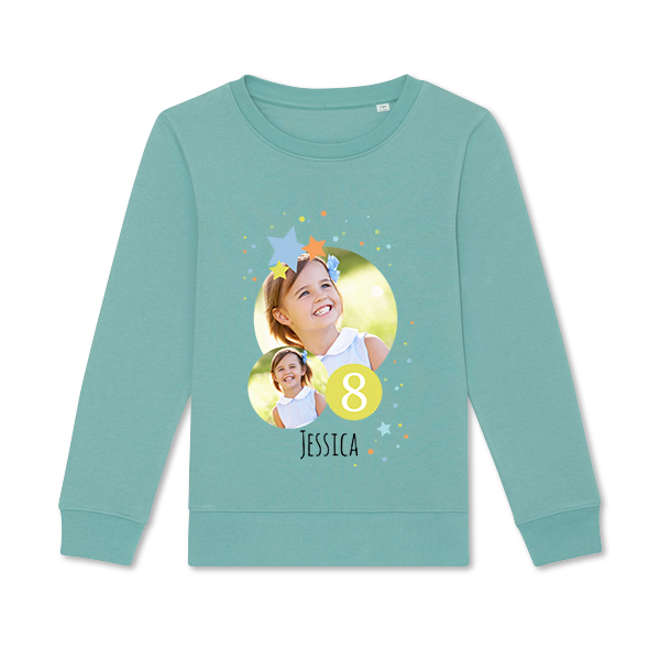 Sweat-shirt Enfant Bleu-vert