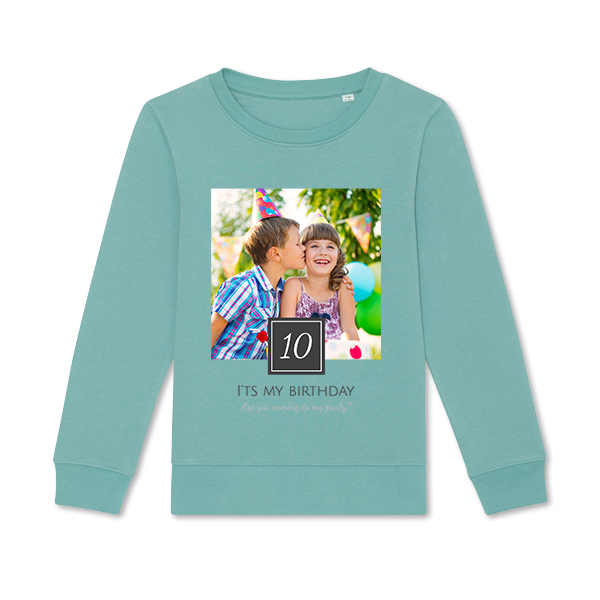 Sweat-shirt Enfant Bleu-vert