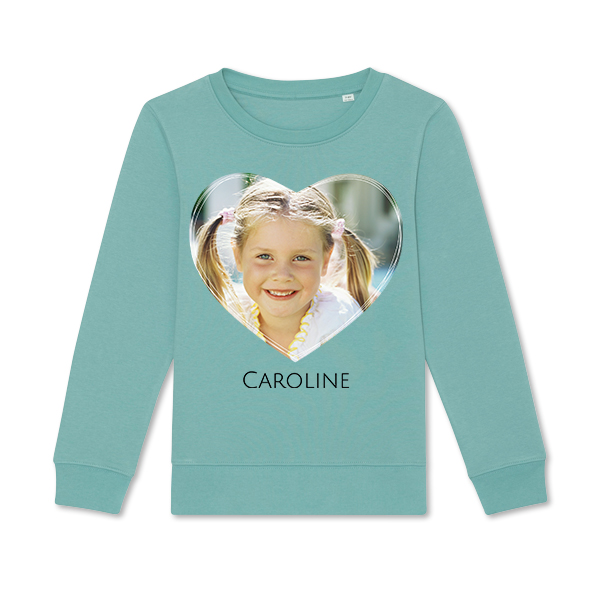 Sweat-shirt Enfant Bleu-vert